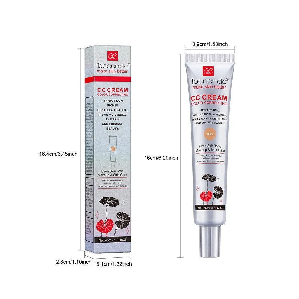 Erborian Centella Asiatica CC cream tube in light and dark shades for colour correcting makeup
