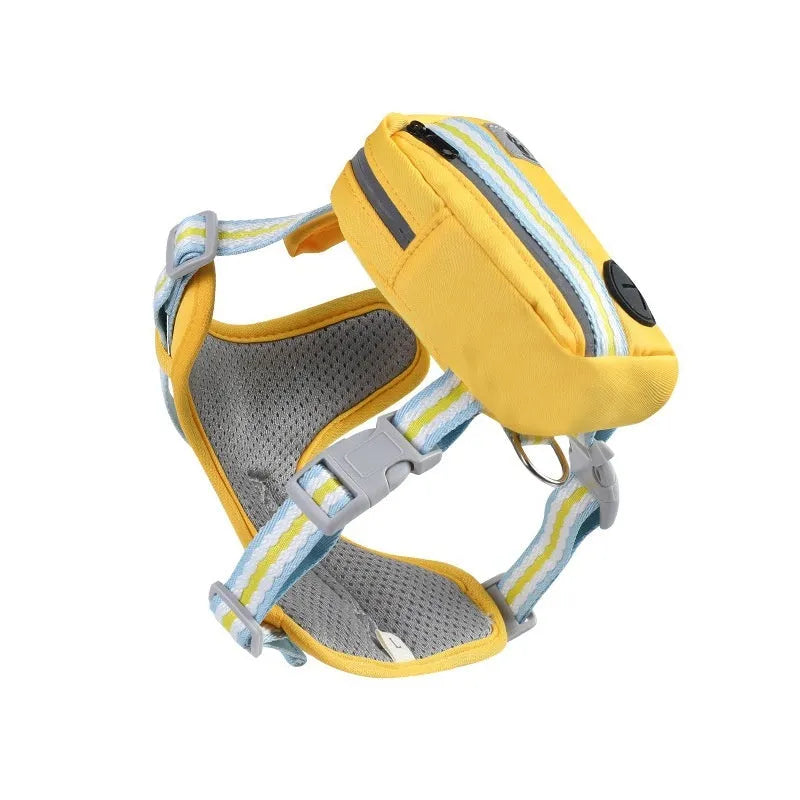Explosion-proof anti-strangulation pet harness in Oxford cloth with attached 1.5-metre holding rope
