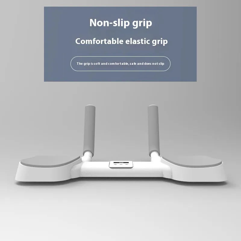 White household flat support trainer with alloy aluminium tube frame and ABS plastic components.