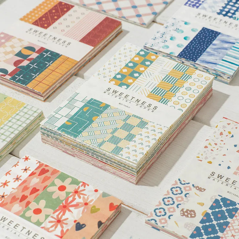 Sweet Light Note Paper in 10 vintage dessert colours including Red Plum Cheese and Caramel Puff