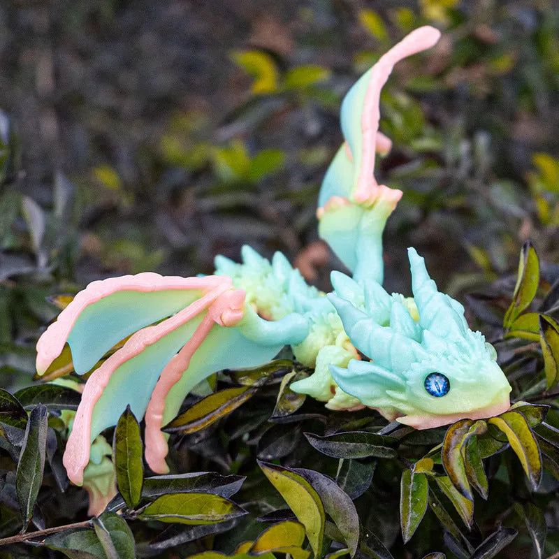 3D printed dragon wing decoration in PLA plastic measuring 25×16×3cm