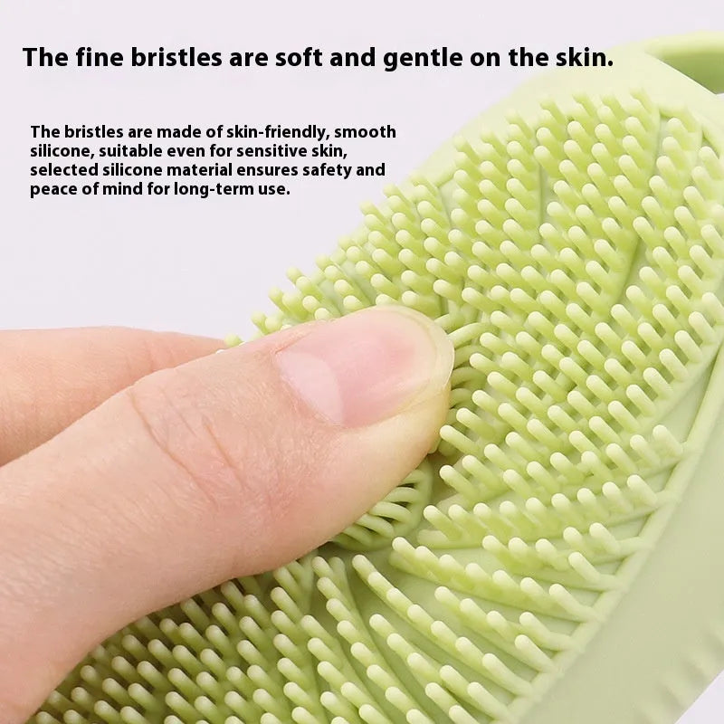 Silicone bath brush storage bottle with 100ml capacity shown in available colour options