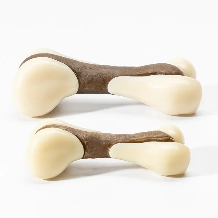 Cowhide nylon dog chew toy, a bone grinding rod for aggressive chewers.