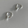 Geometric star earrings for women with copper white gold electroplated finish