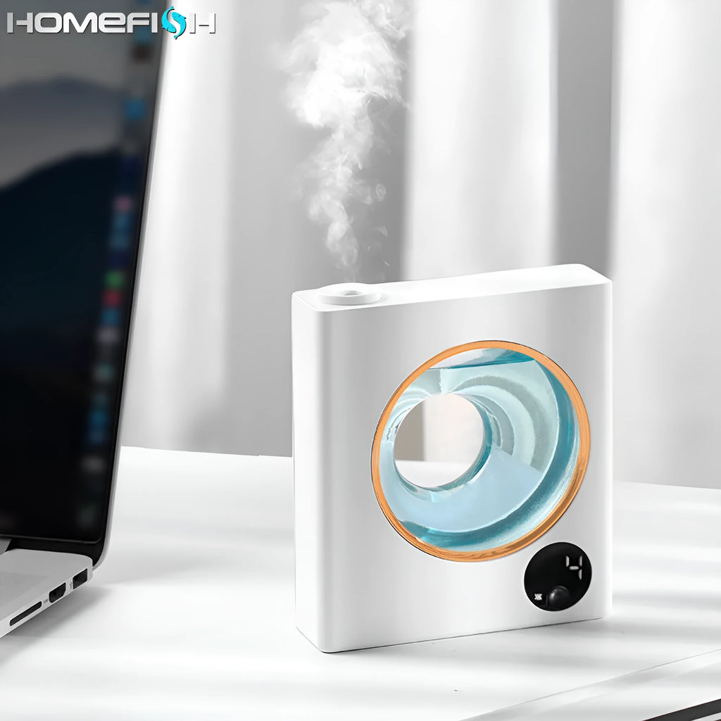 White wall-mounted automatic aromatherapy machine with USB charging port