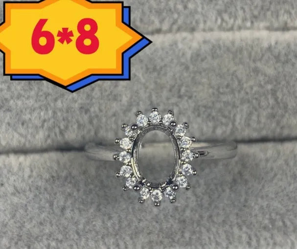 Oval denier ring ornament with five-pointed star decoration, open mouth adjustable design, copper electroplated finish