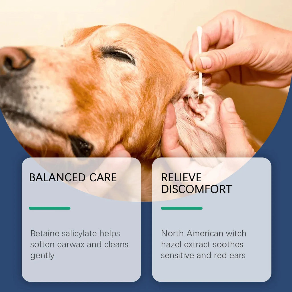 100ml bottle of gentle ear cleaner for cats and dogs