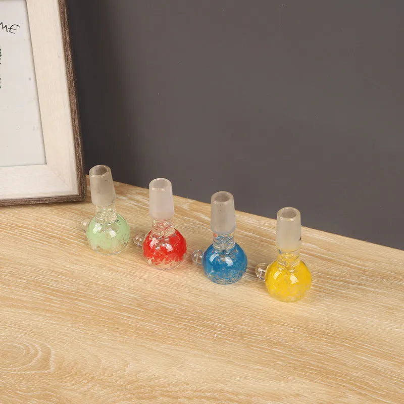7cm coloured glass tobacco pipe in trumpet shape with four colour options