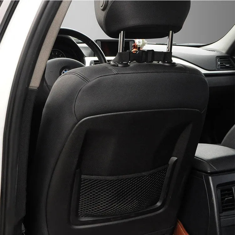 Memory foam car lumbar support cushion in neutral colour with universal fit design