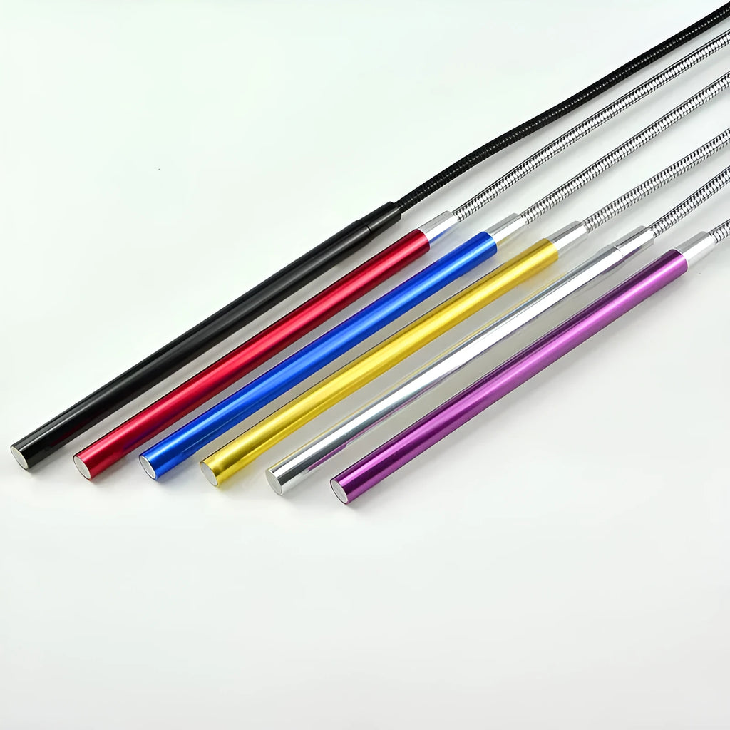 USB-powered aluminum alloy spiral LED night light in choice of six colours