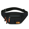 Waterproof slanted chest bag in nylon material with polyester lining, shown in available colour options