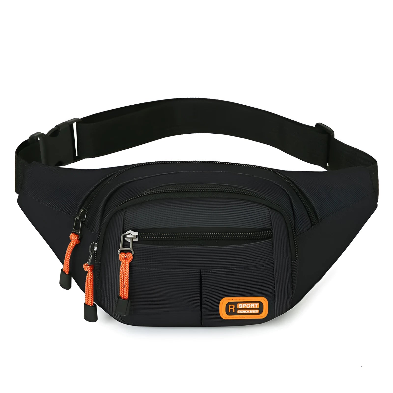 Waterproof slanted chest bag in nylon material with polyester lining, shown in available colour options