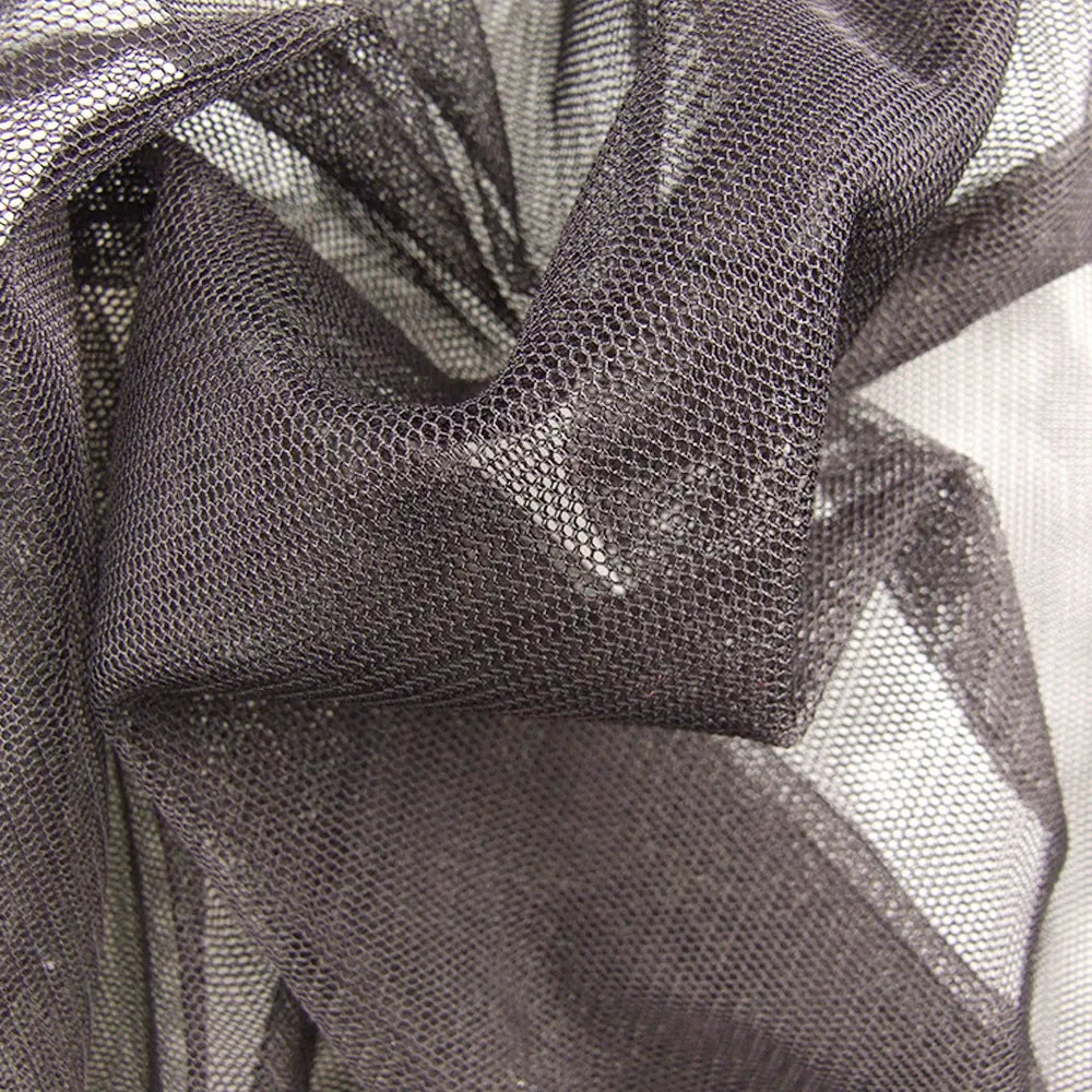 Grey mesh anti mosquito suit set showing hooded top, trousers, and booties for outdoor wear.