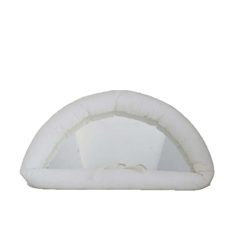 Rectangular wall mirror with soft cotton-filled fabric background in modern simplicity style