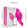 Rose red wearable female massager with smartphone APP remote control and USB charging