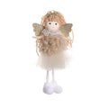 Christmas angel girl fabric pendant for high ponytail hair in white, pink and khaki colours