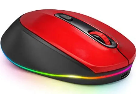 24g rechargeable wireless mouse showing ergonomic design and compact 108x64x32mm dimensions with USB connector