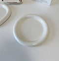 White porcelain ceramic plate with chubby toot bear or round doodle design in 15cm or 20cm size