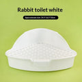 Triangular plastic pet bunny toilet potty in white, yellow, pink, or blue for small animal corner use