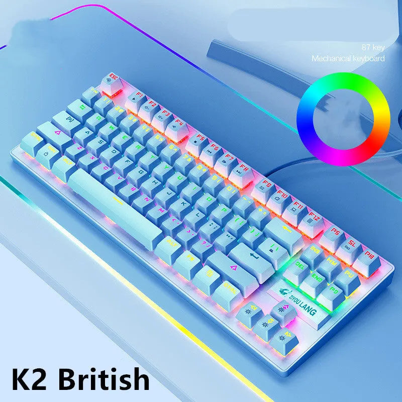Mechanical gaming keyboard in multiple colour options with British layout variants