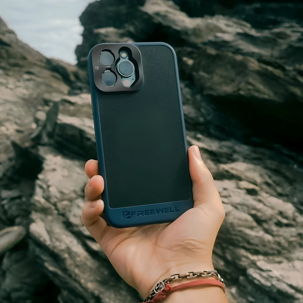 Black iPhone phone case shown for 13 Pro, 14 Pro and 15 Pro model compatibility.