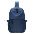 Men's grey lightweight waterproof chest bag with shoulder strap showing front compartment.