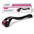 Black and purple derma roller devices with 540 titanium microneedles for face scalp and body treatment