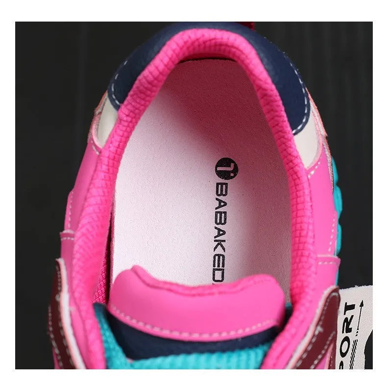 Leather sports casual shoes with thick wedge soles in silver, carmine, black coffee, and black and white colours