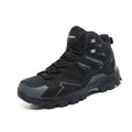 Men's low-top hiking sneakers with flannel upper and rubber soles for mountain trekking