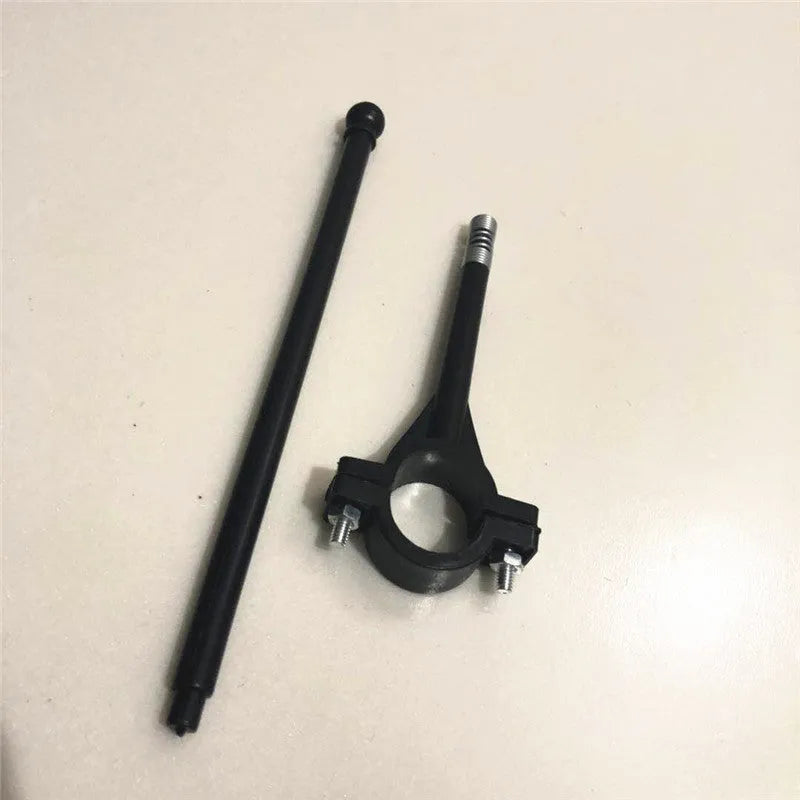 Plastic square bicycle handlebar flagpole for mounting small promotional or safety flags.