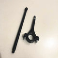Plastic square bicycle handlebar flagpole for mounting small promotional or safety flags.