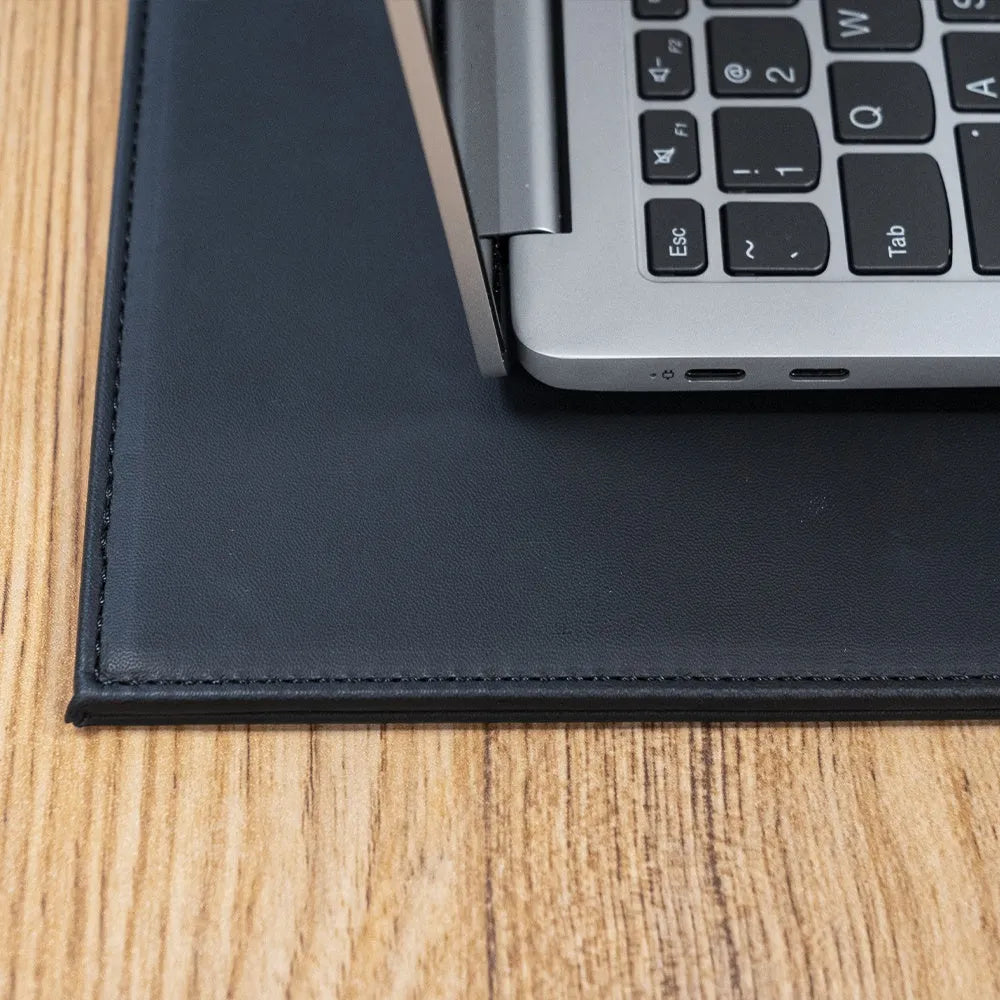 Heat-insulating anti-radiation tablet pad for printing devices in black, blue, green, and black gold colours.