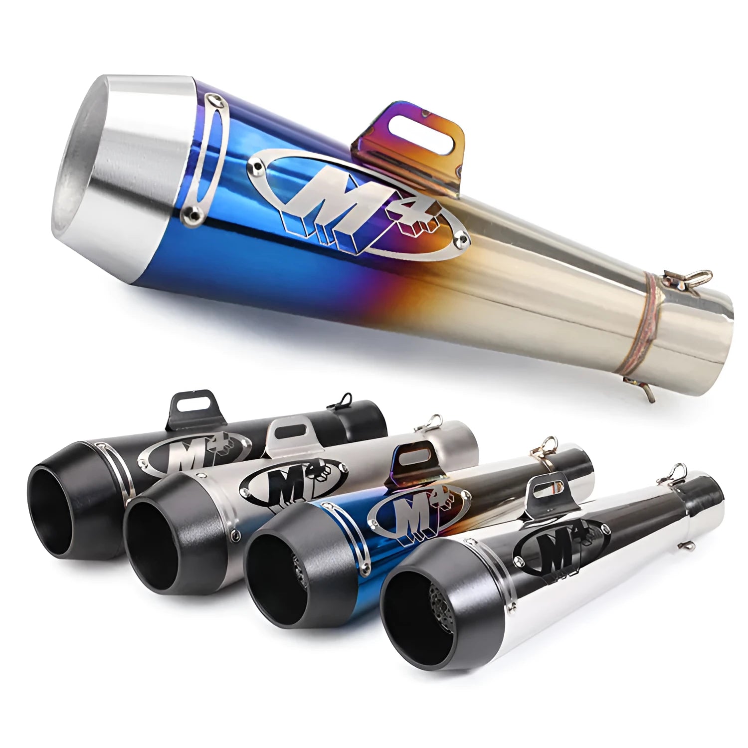 Universal M4 motorcycle exhaust pipe for large displacement bike modifications