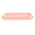 Four-compartment leakproof pet feeder bowl in pink colour for dogs and cats