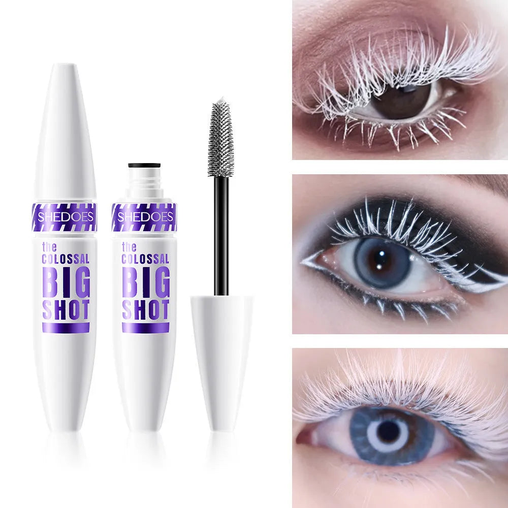 White waterproof mascara tube with 10ML capacity for curling and shaping