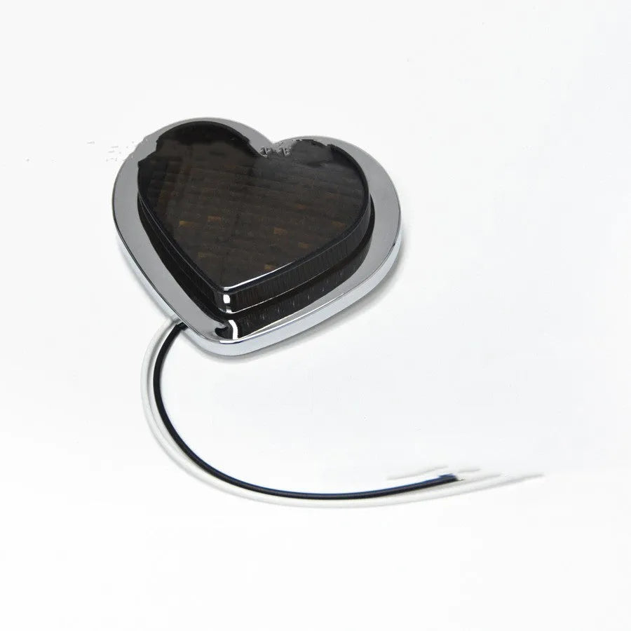 Heart-shaped 12V LED automotive sidelight in multiple colour options for fender installation