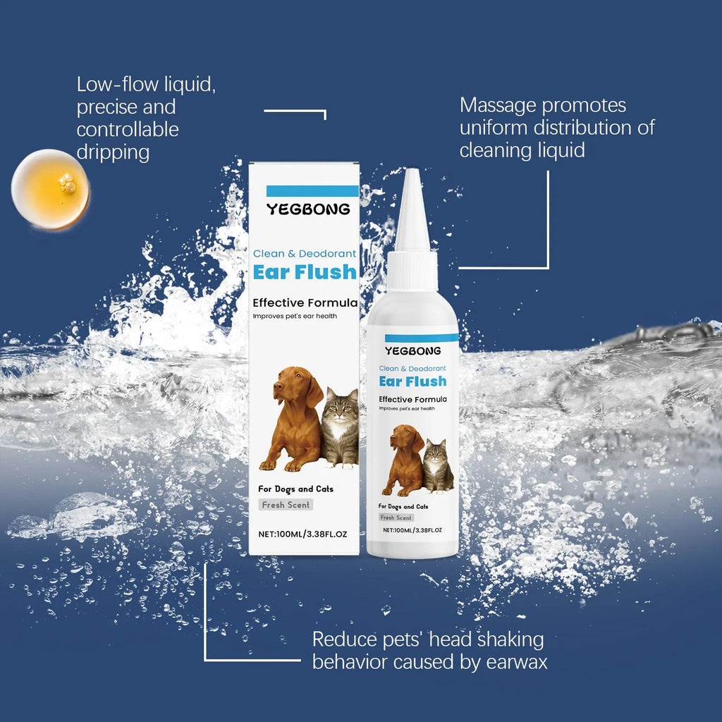 100ml bottle of gentle ear cleaner for cats and dogs