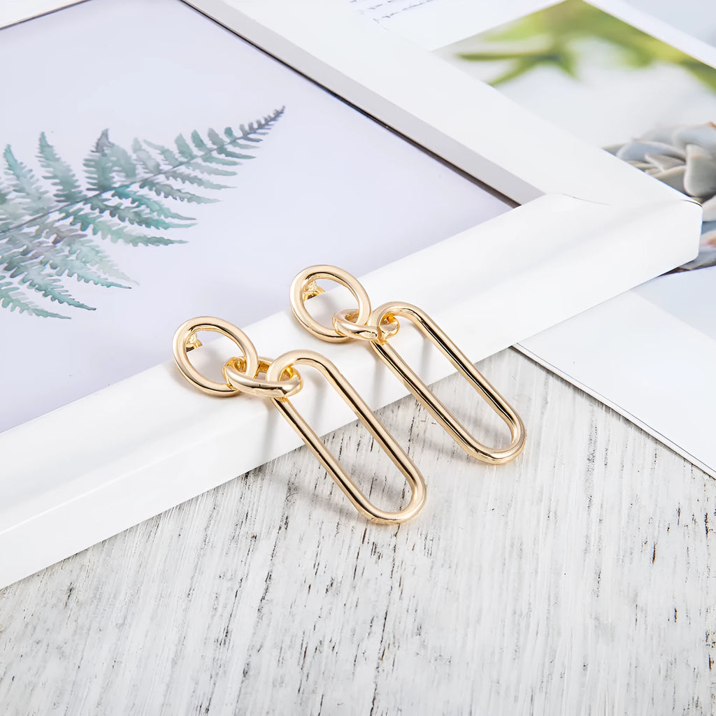 Sterling Silver Needle colour hoop earrings with geometry design showing ring and line elements
