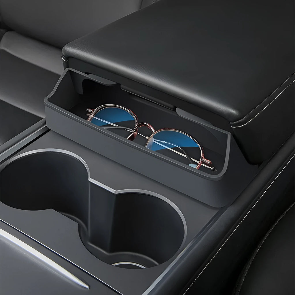 Black silicone glasses storage bag for Tesla Model 3 and Model Y central control armrest