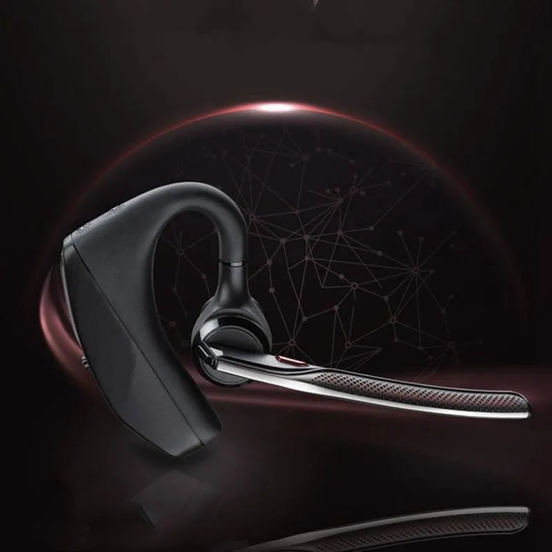 Black stereo Bluetooth sports headphones with battery display and USB charging style