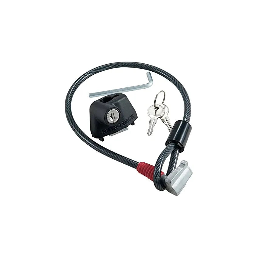 Steel cable fixed lock with plastic sheath for outdoor equipment security