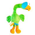 Black, green, and orange TPR dog chew toy shaped with a screaming chicken sound feature.
