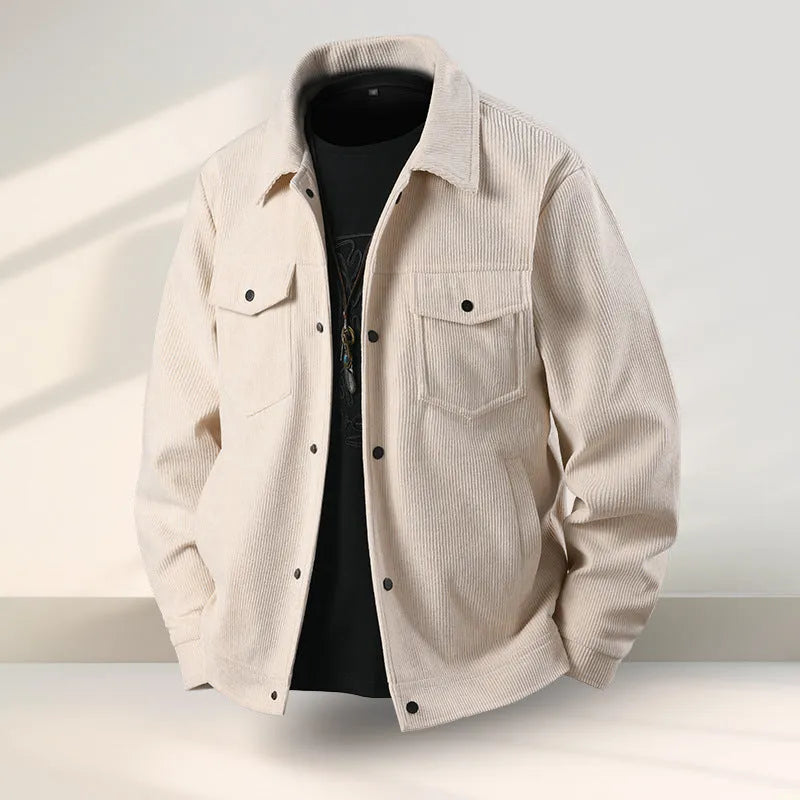 Men's slim fit ruffle coat in black, coffee, green or white colours with plus size options