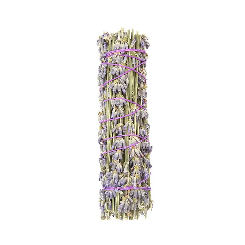 Natural dried flower lavender aromatherapy stick measuring approximately 4 inches long.