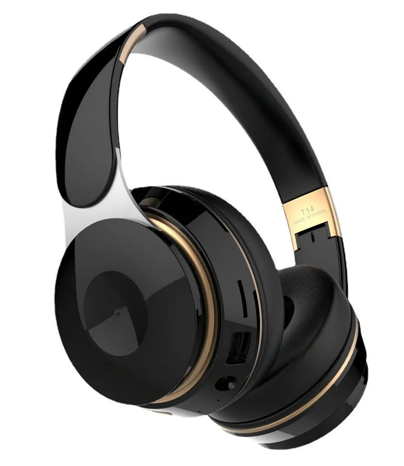Foldable Bluetooth wireless headset in multiple colours showing head-mounted design