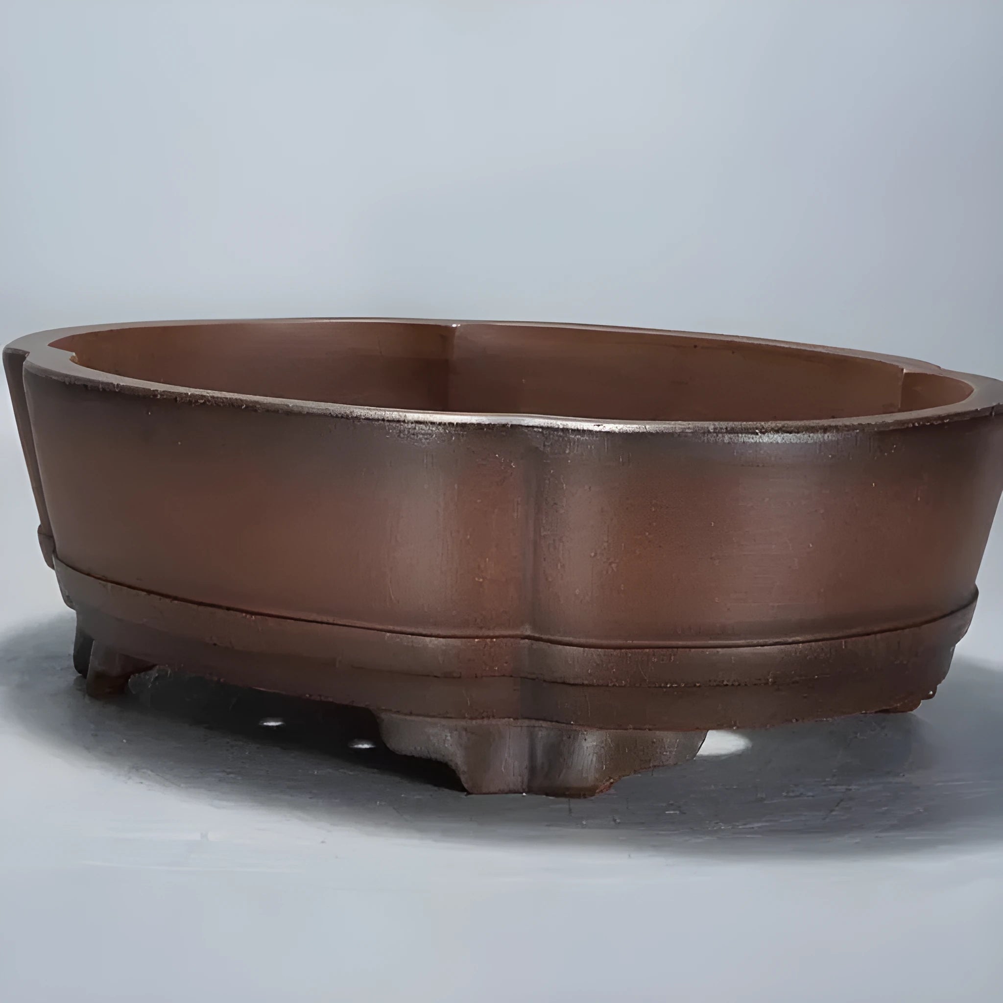 Classical style old pile purple clay flower pot for bonsai and plants