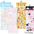 Pack of cartoon style PVC waterproof stickers for decorating agenda notebooks and office stationery