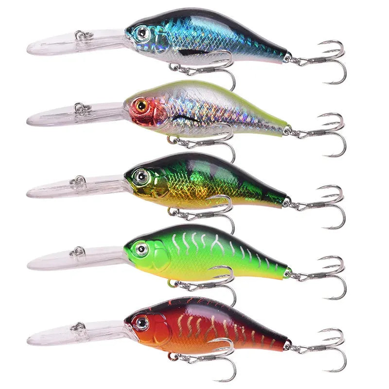 Floating Rock Little Fat Man 10.5cm deep diving mino fishing lure in multiple colours