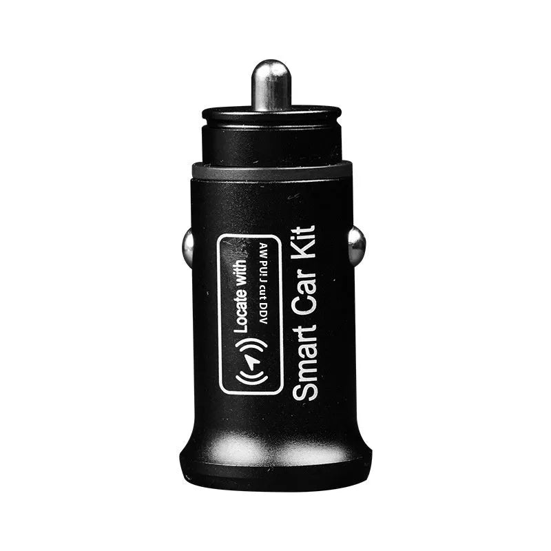 Black GPS car locator device with cigarette lighter plug for vehicle tracking