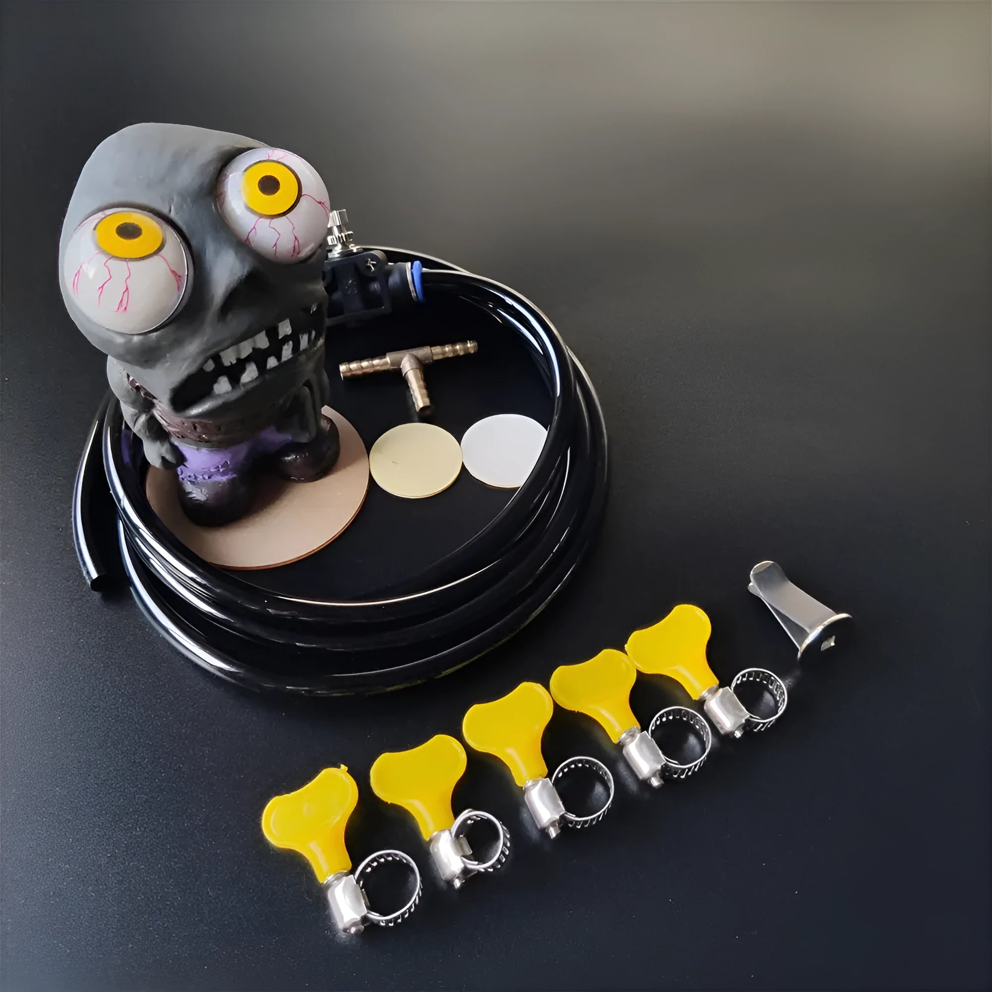 Turbo car explosive eye doll boost kit with pressure regulating valve and installation components